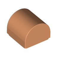 Lego Brick Curved 1 x 1 x 2/3 Double Curved Top, No Studs / Nougat