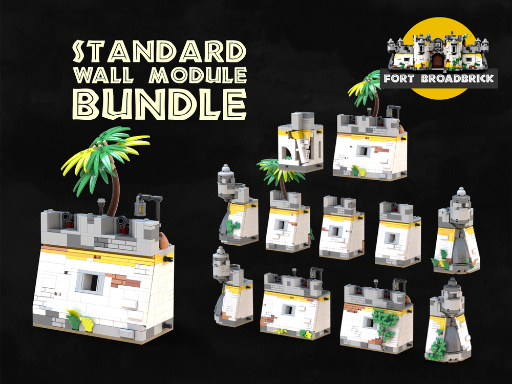 Lego Standard Wall Module Bundle - Fort Broadbrick