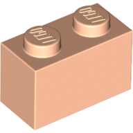 Lego Brick 1 x 2 / Light Nougat