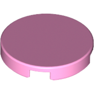 Lego Tile Round 2 x 2 with Bottom Stud Holder / Bright Pink