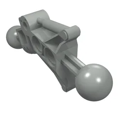 Large Figure Skeletal, Limb, Angular with 2 Ball Joints, and 2 Holes (Toa) / Light Gray