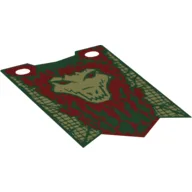 Flag 5 x 8.5 with Crocodile Tribe Print / Trans-Clear