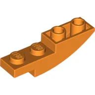 Brick Curved Inverted 4 x 1 / Orange