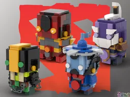 DOTA 2 Celestial Brothers Brickheadz (Earth Spirit, Ember Spirit, Storm Spirit and Void Spirit)