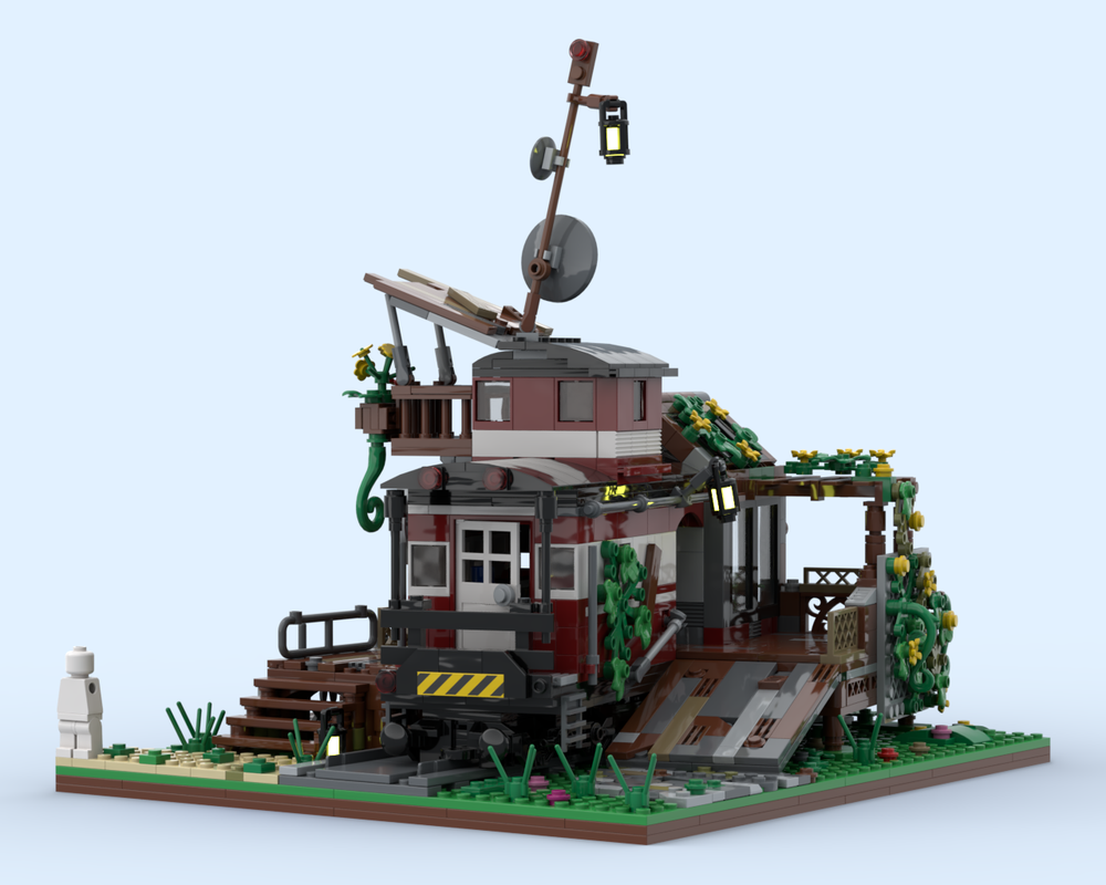 Lego Guarding the Car Flower House