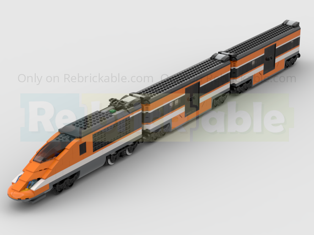 Lego 60337 Modification - Classic Orange TGV Livery