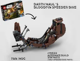 75532 Maul's Sith Speeder - LEGO Scout Trooper & Speeder Bike Alternate Build