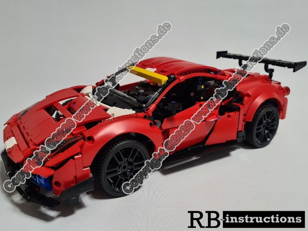 Lego Ferrari 488 GTE as RC-Version with Power Functions or SBrick (42125)