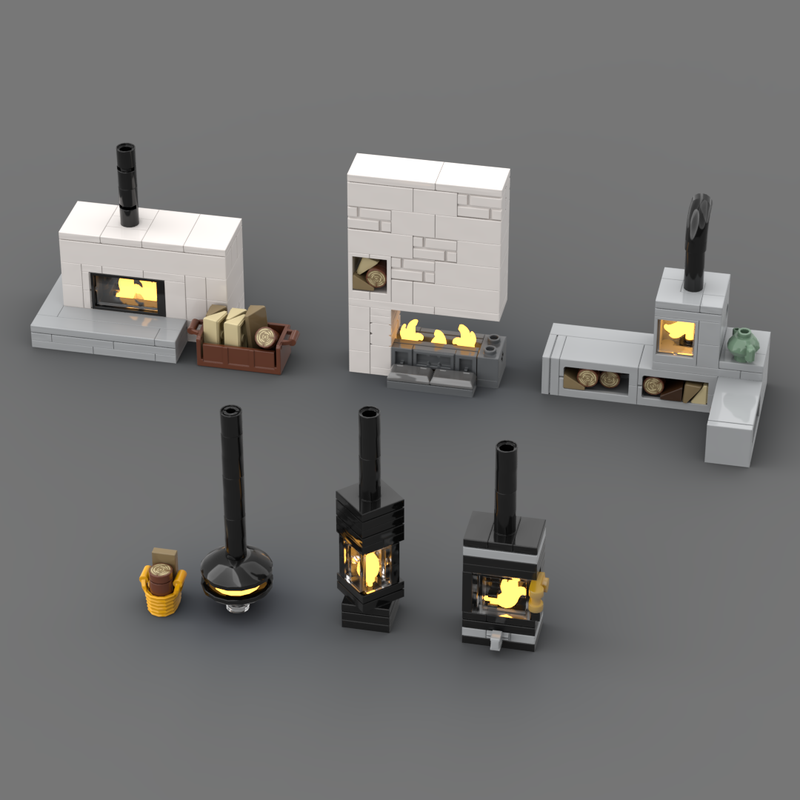 Lego Modern Fireplaces