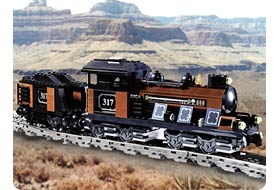 Lego Large Train Engine with Tender Brown