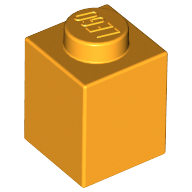 Lego Brick 1 x 1 / Bright Light Orange