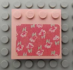 Tile, Modified 4 x 4 with Studs on Edge with Flowers Pattern (Sticker) - Set 3242