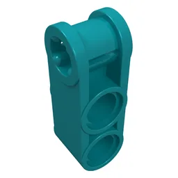 Technic Axle and Pin Connector Perpendicular 3L with 2 Pin Holes / Dark Turquoise