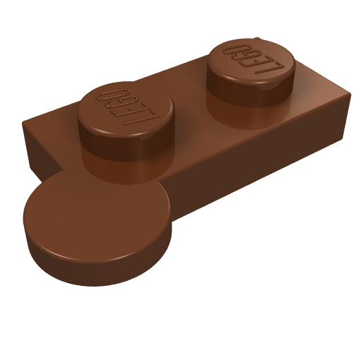 Lego Hinge Plate 1 x 4 Swivel Top [Hollow Pin] / Reddish Brown