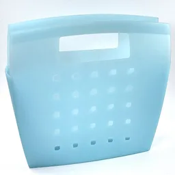 Clikits Tote, 25 x 23 x 7 with 25 Holes / Trans-Very Lt Blue