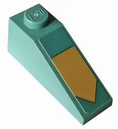Slope 33 3 x 1 with Gold Arrow on Sand Green Background Pattern (Sticker) - Set 70612