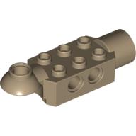 Lego Technic Brick Special 2 x 3 with Pin Holes, Rotation Joint Ball Half [Horizontal Top], Rotation Joint Socket / Dark Tan