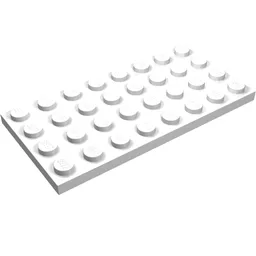 Plate 4 x 8 / White