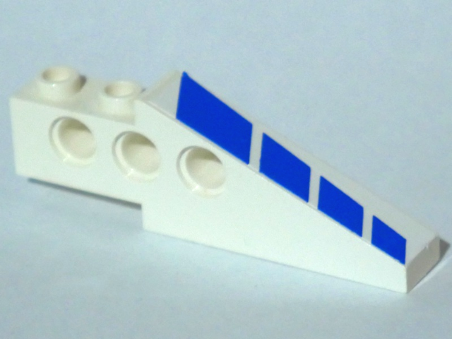 Lego Technic Slope 6 x 1 x 1 2/3 with Blue Stripes Pattern Left (Sticker) - Set 8824
