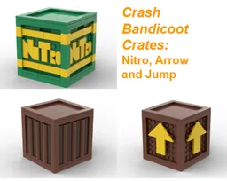 Crash Bandicoot Crates - Nitro, Arrow and Jump