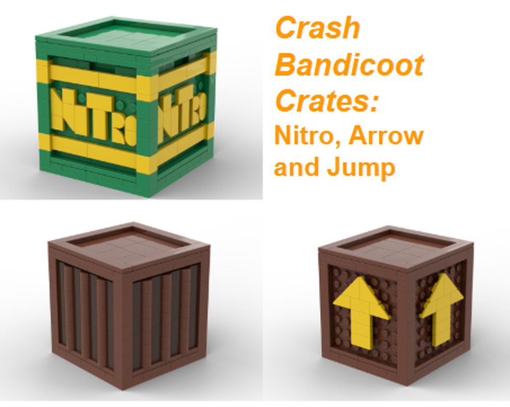 Lego Crash Bandicoot Crates - Nitro, Arrow and Jump