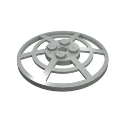Dish 6 x 6 Inverted, Radar / Webbed [Anti-studs at 90°] / Light Gray