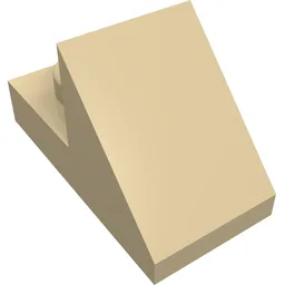 Brick Sloped 45° 2 x 1 with 2/3 Cutout [New Version] / Tan