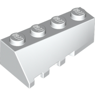 Lego Brick Wedged, Sloped 45° 4 x 2 Right / White