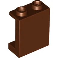 Panel 1 x 2 x 2 [Side Supports / Hollow Studs] / Reddish Brown