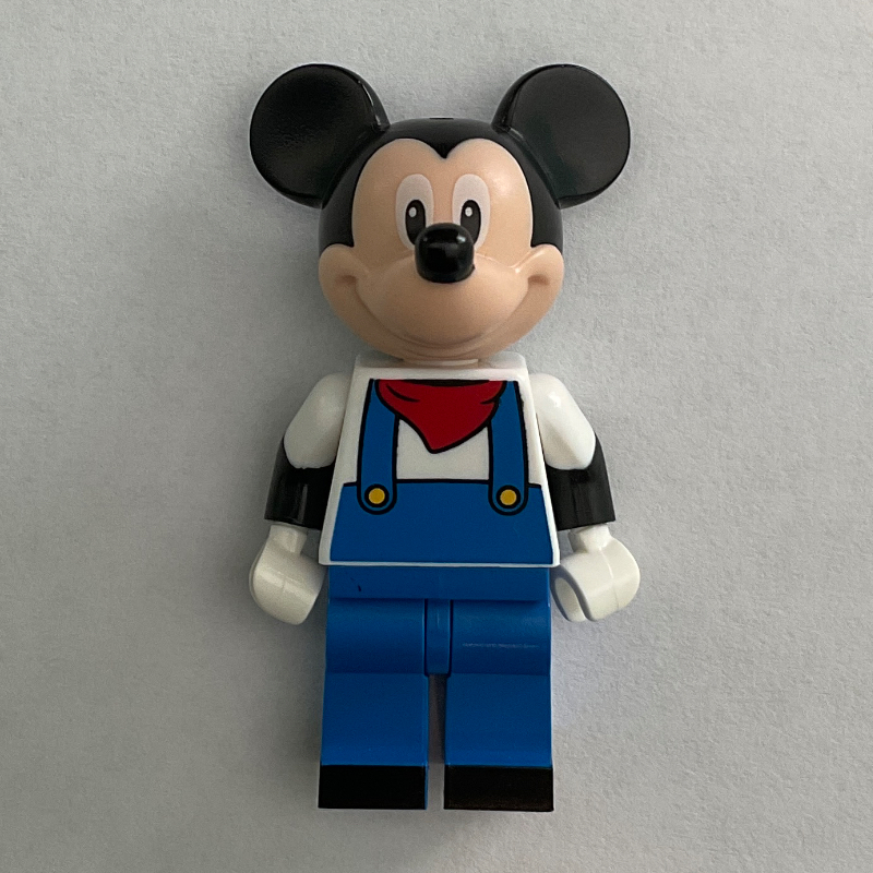 Lego Mickey Mouse in Blue Overalls with Red Bandana