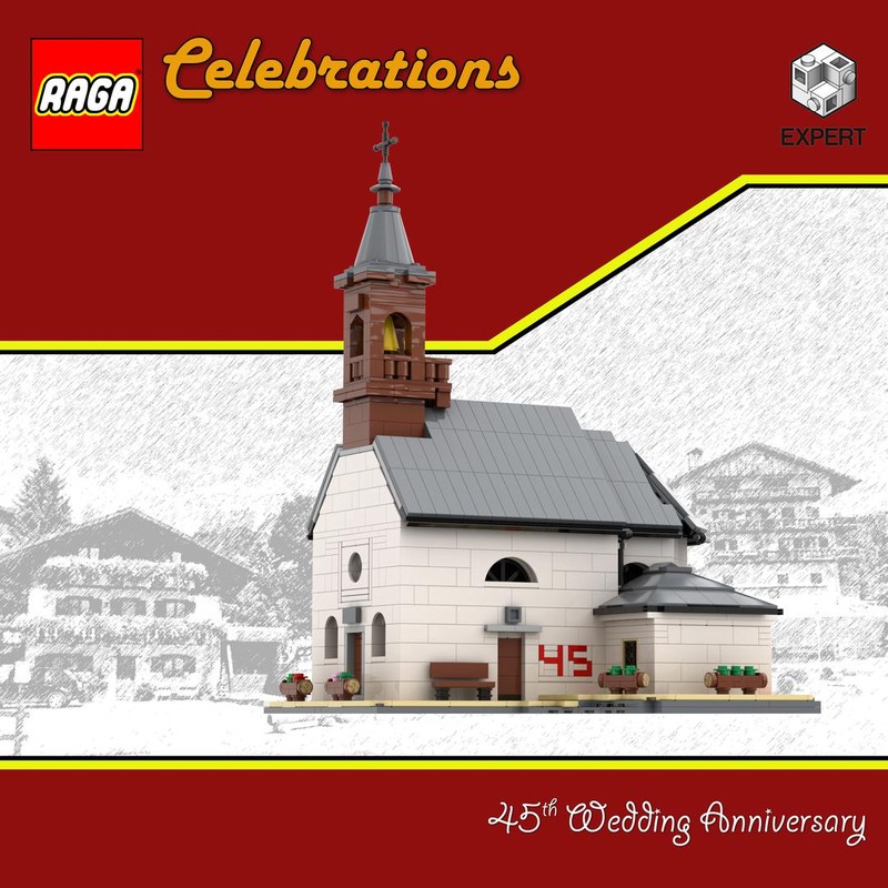 Lego Wedding anniversary church Cortina half size