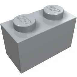 Brick 1 x 2 / Light Bluish Gray