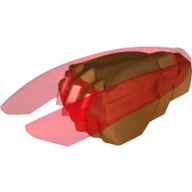 Weapon Ninjago Time Blade with Trans-Red Claws and Blades Pattern / Pearl Copper