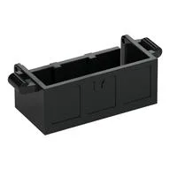Treasure Chest Bottom with Rear Slots, No Groove / Black