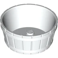 Barrel Half Large with Axle Hole / White