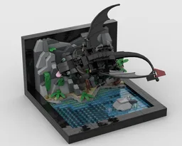 Toothless MOC Diorama