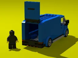 Blue Cargo Van