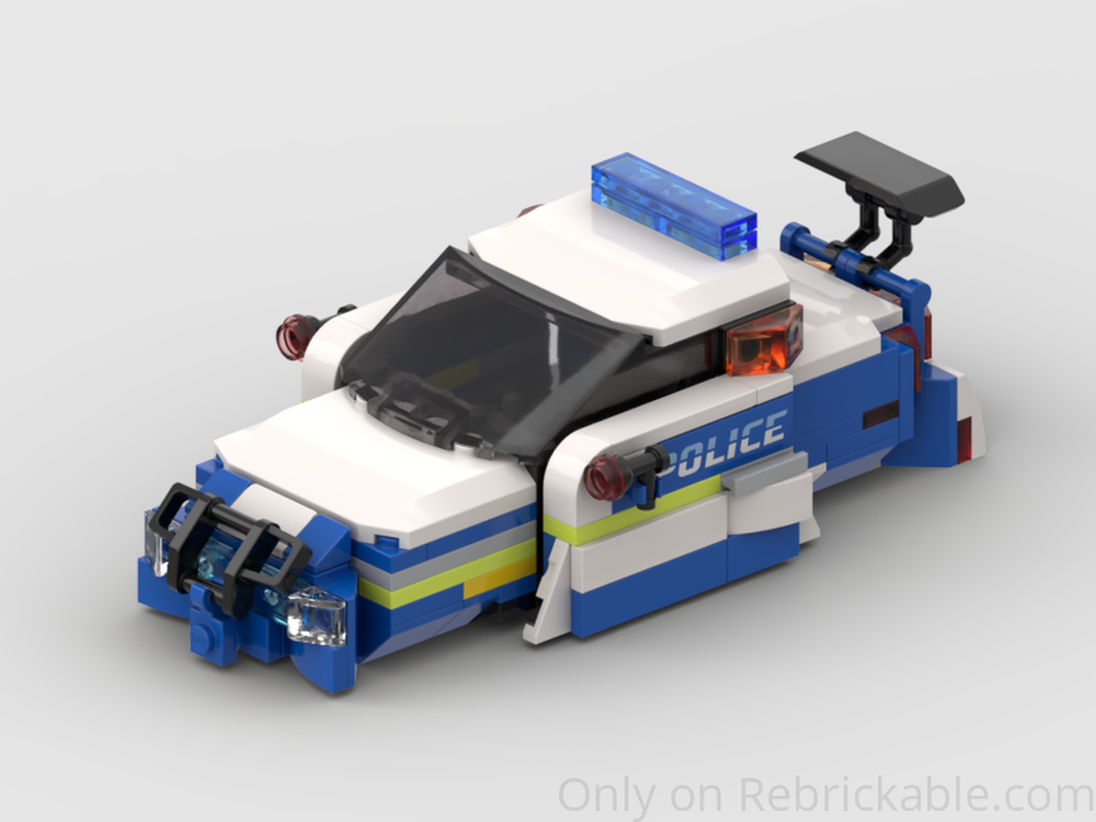 Lego Hover Police Vehicle with display stand