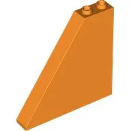 Brick Sloped 55° 1 x 6 x 5 with Bottom Stud Holders / Orange