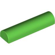Lego Brick Curved 1 x 4 x 2/3 Double, No Studs / Bright Green