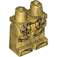 Lego Hips and Pearl Gold Legs with Metallic Gold Armor Atlantean Print / Pearl Gold