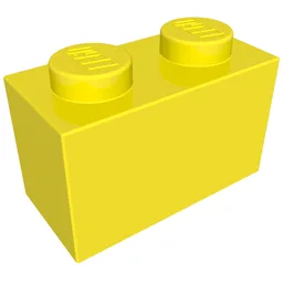 Brick 1 x 2 / Vibrant Yellow