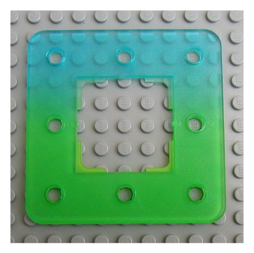 Lego Clikits Frame, Square 3 x 3 with 8 Holes, Marbled Bright Green Pattern