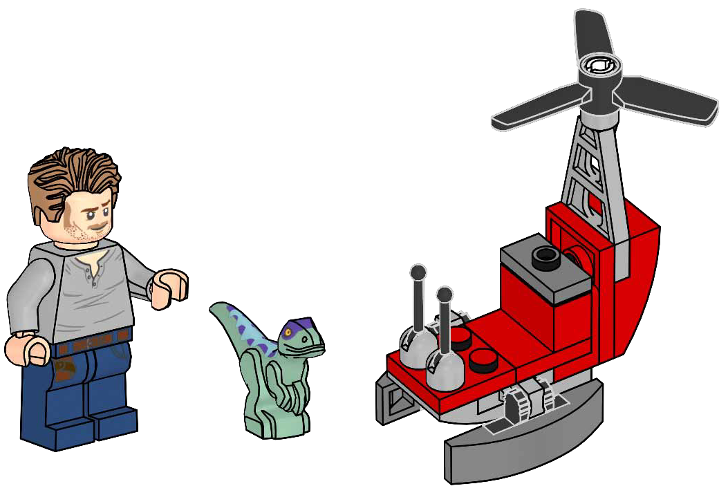 Lego Owen with Helicopter