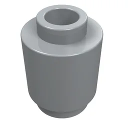Brick Round 1 x 1 Open Stud / Light Bluish Gray