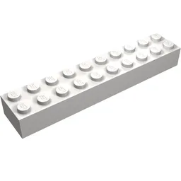 Brick 2 x 10 / Very Light Bluish Gray