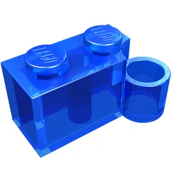 Hinge Brick 1 x 4 [Lower] / Trans-Dark Blue