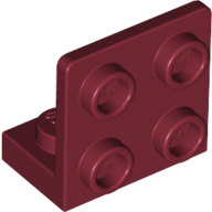 Lego Bracket 1 x 2 - 2 x 2 Inverted / Dark Red