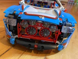 Exposed Cooling Fans Technic 42077 Rally Car - No Additional Parts Required