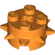 Brick Round 2 x 2 Special with Spikes / Orange